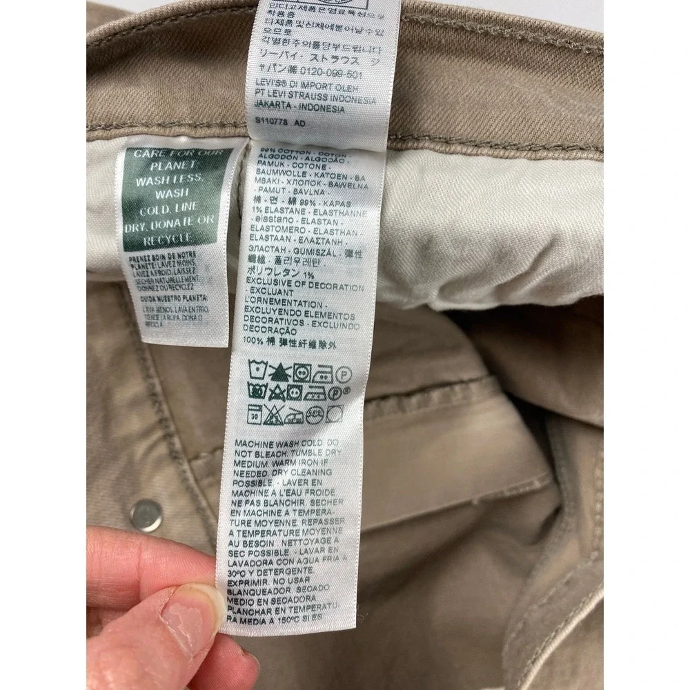 NWT Levi's 505 Big & Tall Jeans Mens 52x29 Stretch Denim Straight Leg Tan - Mark